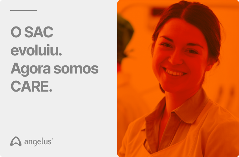 CARE, novo modelo de atendimento da Angelus Odonto, criado para oferecer uma experiência mais próxima e eficiente aos clientes.